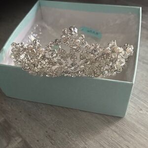 Elegant Silver Crystal Tiara
